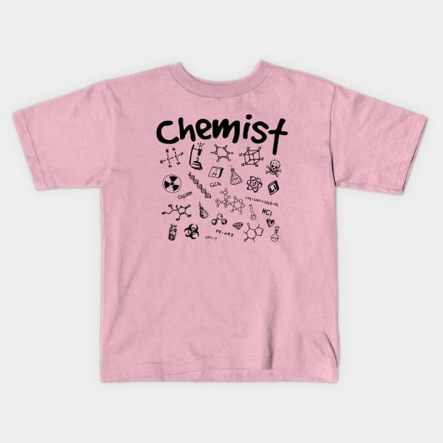 Chemist Kids T-Shirt by Polyart